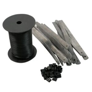 Zink Decoy Rigging Kit with 200′ PVC Decoy Line 4 oz Strap Weights (12) Line Crimps (24)