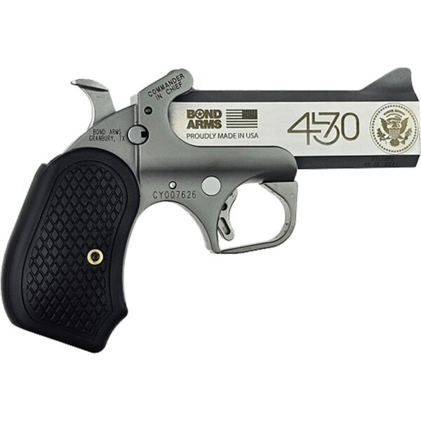 https3A2F2Fmedia.chattanoogashooting.com2Fimages2Fproduct2FBEBACYCAC45702FBEBACYCAC4570-2 Bond Arms Trump 45-47 ‘Commander and Chief’ Big Bore Handgun .45-70 Single Shot 4.25″ Barrel