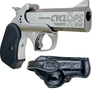Bond Arms Cyclops Satin Package Handgun .50 AE Single Shot 4.25″ Barrel Satin with Holster