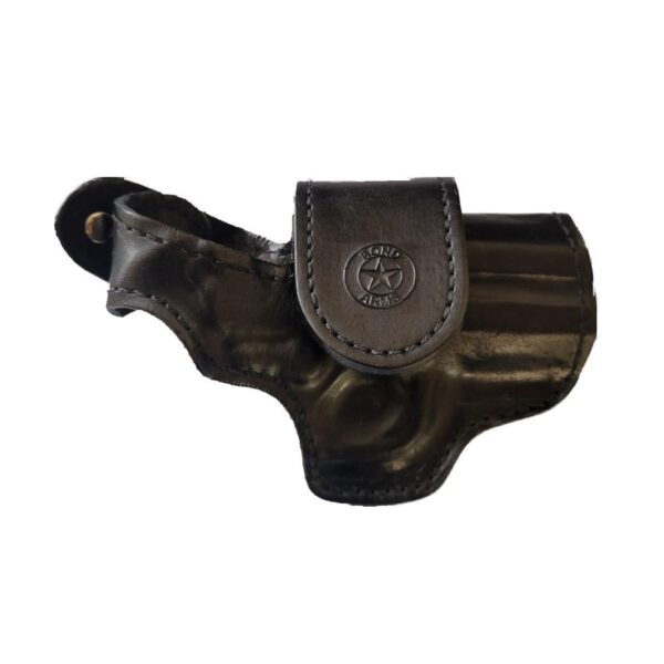 Bond Arms Leather Driving Holster RH 3.5″ Barrel Black with Black Stitching