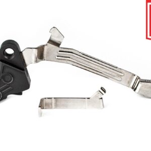 https3A2F2Fmedia.chattanoogashooting.com2Fimages2Fproduct2FBJ322702FBJ32270 ZEV PRO Curved Face Glock Trigger Upgrade Bar Kit Gen5 Blk/Blk