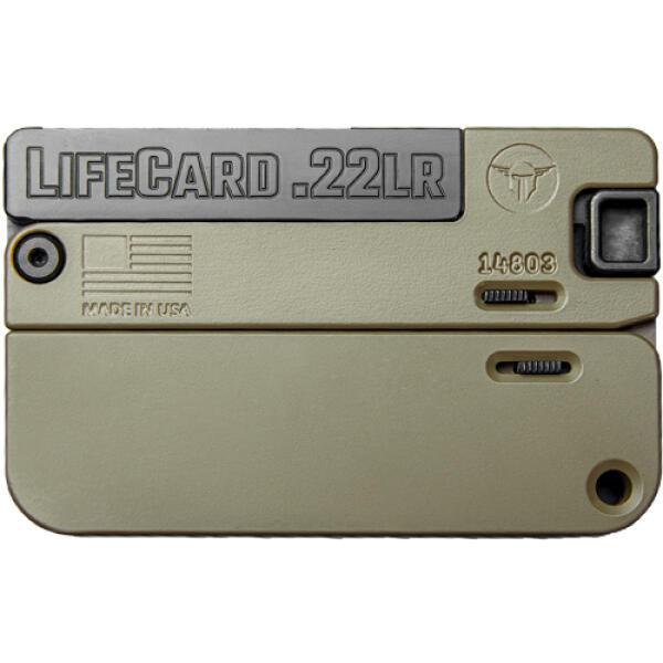 https3A2F2Fmedia.chattanoogashooting.com2Fimages2Fproduct2FBLLC1PNBG2FBLLC1PNBG_3 LifeCard .22 LR Single Action Pistol – Polymer Handle Noveske Bazooka Green