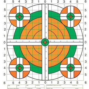 Champion Scorekeeper Targets Fluorescent Orange & Green Bull – 100 yd. Rifle Sight-In 100/Pack