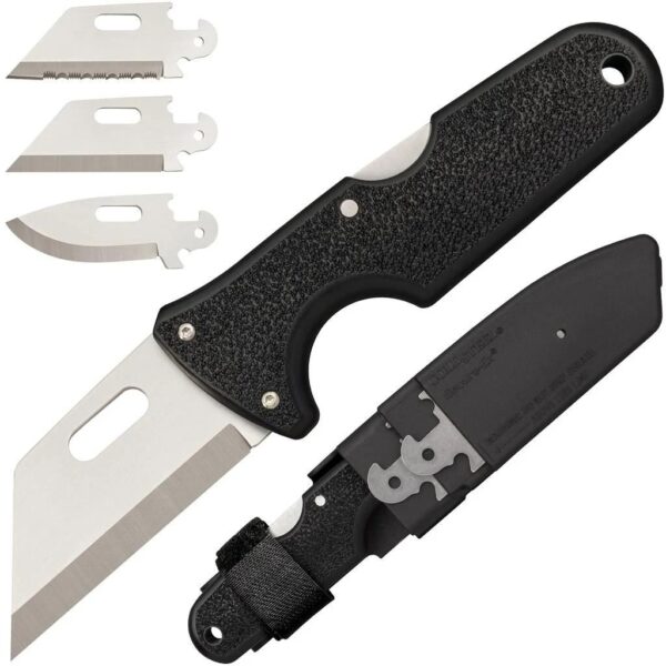 https3A2F2Fmedia.chattanoogashooting.com2Fimages2Fproduct2FCO40A2Fco40a_1 Cold Steel Click-N-Cut Exchangeable Blade Knife Black BDS – 2-1/2″ Blade Satin
