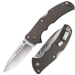 Cold Steel Code-4 Spear Point Lockback Knife Gray – 3-1/2″ Blade Satin