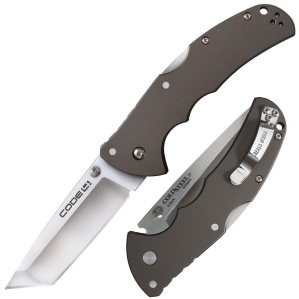 https3A2F2Fmedia.chattanoogashooting.com2Fimages2Fproduct2FCO58PT2FCO58PT Cold Steel Code-4 Tanto Lockback Knife – 3-1/2″ Blade Satin