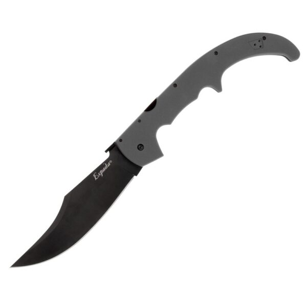 https3A2F2Fmedia.chattanoogashooting.com2Fimages2Fproduct2FCOCS62MGCGRBK2FCOCS62MGCGRBK-1 Cold Steel Espada XL Folding Knife 7-1/2″ Clip Point Blade Grey