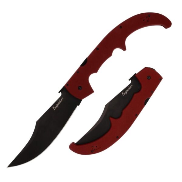 https3A2F2Fmedia.chattanoogashooting.com2Fimages2Fproduct2FCOCS62MGCRRBK2FCOCS62MGCRRBK-1 Cold Steel Espada XL Folding Knife 7-1/2″ Clip Point Blade Ruby Red