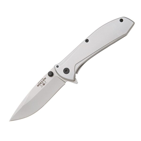 https3A2F2Fmedia.chattanoogashooting.com2Fimages2Fproduct2FCW112A2FCW112A-1 Bear & Son Framelock Assisted Opener Folding Knife 2-7/8″ Drop Point Blade Stainless Steel
