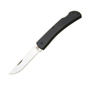 Bear & Son Large Locking Farmhand Folding Knife 3-5/8″ Drop Point Blade Black with Clip