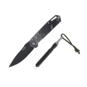 Bear & Son Edge Folding Knife 3-1/2″ Drop Point Blade Truetimber Midnight Camo