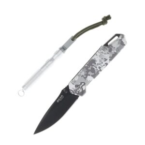 Bear & Son Edge Folding Knife 3″ Drop Point Blade Truetimber White Viper
