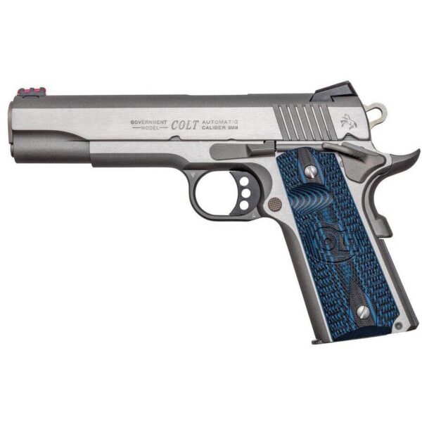 https3A2F2Fmedia.chattanoogashooting.com2Fimages2Fproduct2FCXO1072CCS2FCXO1070CCS_1 Colt Government Competition Handgun 9mm Luger 9rd Magazine 5″ Barrel Stainless Finish Fiber Sight
