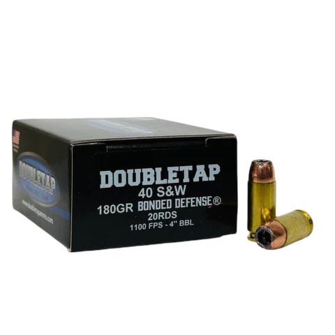 https3A2F2Fmedia.chattanoogashooting.com2Fimages2Fproduct2FDT40180BD2FDT40180BD Double Tap Bonded Defense Handgun Ammunition .40 S&W 180gr JHP 1100 fps 20/ct