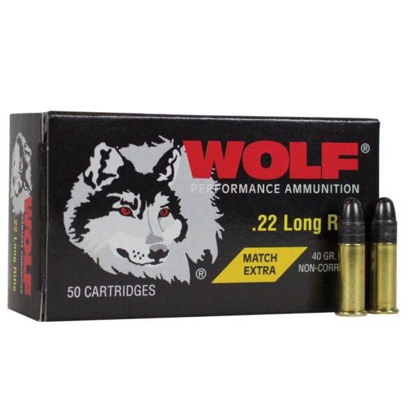 https3A2F2Fmedia.chattanoogashooting.com2Fimages2Fproduct2FDZ22XTRA2FDZ22XTRA Wolf Match Extra Rimfire Ammunition .22 LR 40 gr RN 1050 fps 50/ct