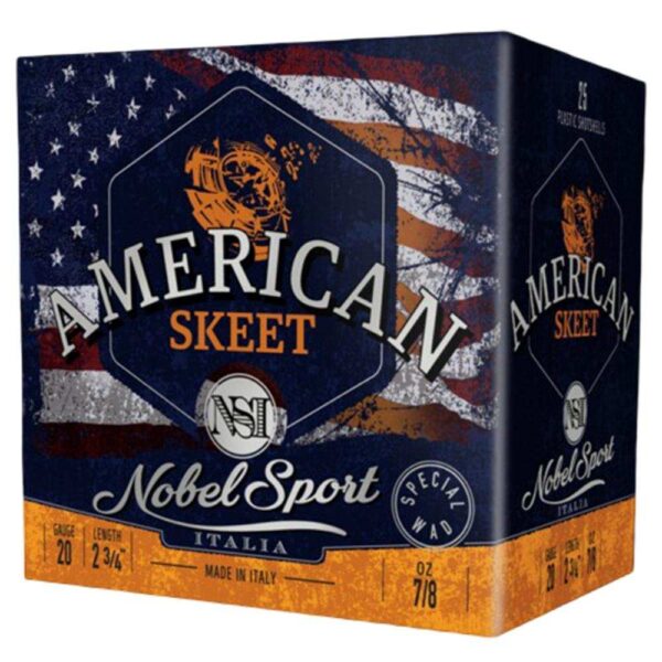 https3A2F2Fmedia.chattanoogashooting.com2Fimages2Fproduct2FEPANS2092FEPANS209-1 Nobel Sport Target American Trap Shotshells 20ga 2-3/4″ 7/8oz 1200fps #9 25/ct