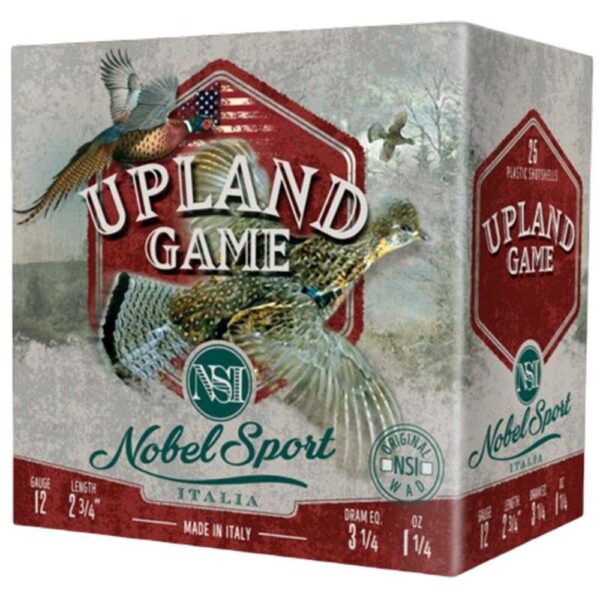 Nobel Sport Upland Game Shotshells 12 ga 2-3/4″ 1-1/4 oz 1220 fps #6 25/ct