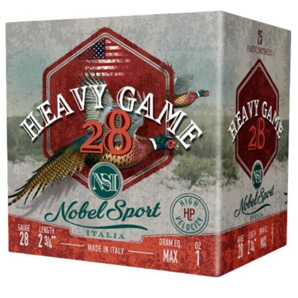 https3A2F2Fmedia.chattanoogashooting.com2Fimages2Fproduct2FEPANSH2882FEPANSH2875-1_1 Nobel Sport Heavy Game 28 Shotshells 28 ga 2-3/4″ 1 oz 1205 fps #8 25/ct