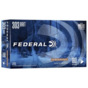 Federal Power-Shok Rifle Ammunition .303 British 180 gr SP 2640 fps – 20/ct