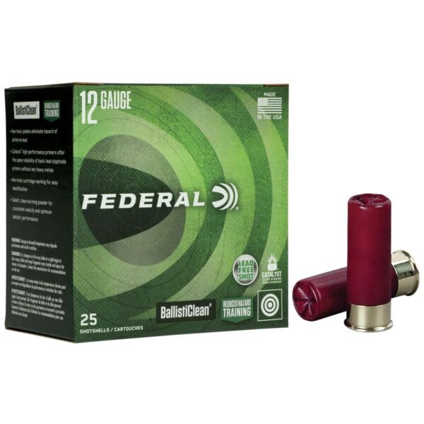https3A2F2Fmedia.chattanoogashooting.com2Fimages2Fproduct2FFABC132002FFABC13200 Federal BallistiClean Shotshells 12ga 2-3/4″ 9 plts #00 1600 fps 25/ct