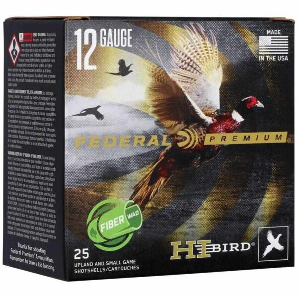https3A2F2Fmedia.chattanoogashooting.com2Fimages2Fproduct2FFAHVF12HW62FFAHVF12HW4 Federal Hi-Bird Fiber Wad Shotshells 12ga 2-3/4″ 1-1/4oz 1330fps #6 25/ct
