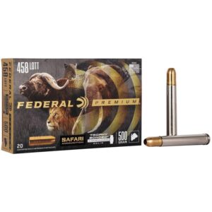 Federal Premium Cape-Shok Rifle Ammunition .458 Lott 500 gr TBSS 2300 fps – 20/ct