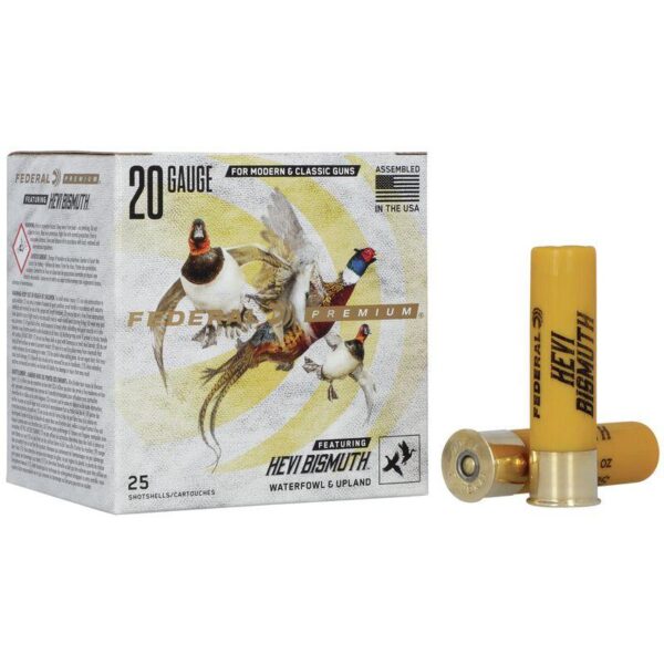 https3A2F2Fmedia.chattanoogashooting.com2Fimages2Fproduct2FFAPHBX24432FFP_PHBX2445_HeviBismuth_Combo_R Federal Hevi-Bismuth Shotshells 12ga 3″ 1-1/8oz 1350 fps #3 25/ct