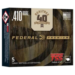 Federal Heavyweight TSS Realtree 40th Anniversary Special Edition Shotshell 410 ga 3″ 13/16oz 1100 fps #9 5/ct