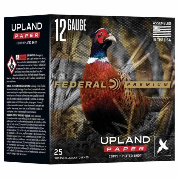 https3A2F2Fmedia.chattanoogashooting.com2Fimages2Fproduct2FFAPUP15452FFAPUP15441 Federal Premium Upland Paper Shotshells 12ga 2-3/4″ 1-1/4oz 1330 fps #5 25/ct