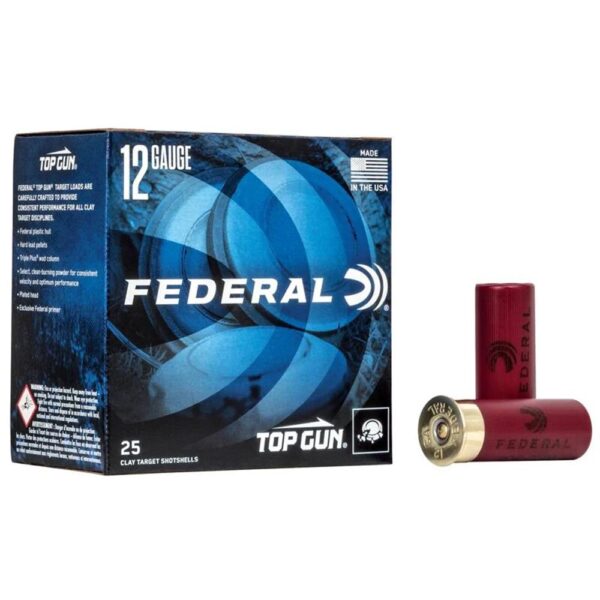 https3A2F2Fmedia.chattanoogashooting.com2Fimages2Fproduct2FFATG128C2FFATG128C-1 Federal Top Gun Shotshells 12 ga 2-3/4″ 1-1/8oz 1200 fps #8 250/ct Case (10 Boxes- 25/ct)