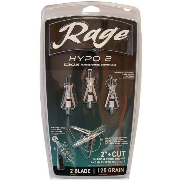 Rage Hypo 2 Broadheads 125 gr 2” 4/ct