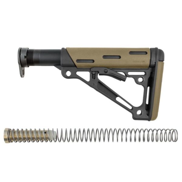 https3A2F2Fmedia.chattanoogashooting.com2Fimages2Fproduct2FHA153452FHA15345-1 Hogue AR-15/M-16 OM Collapsible Buttstock Assembly with Buffer Tube and Hardware-Desert Tan Rubber