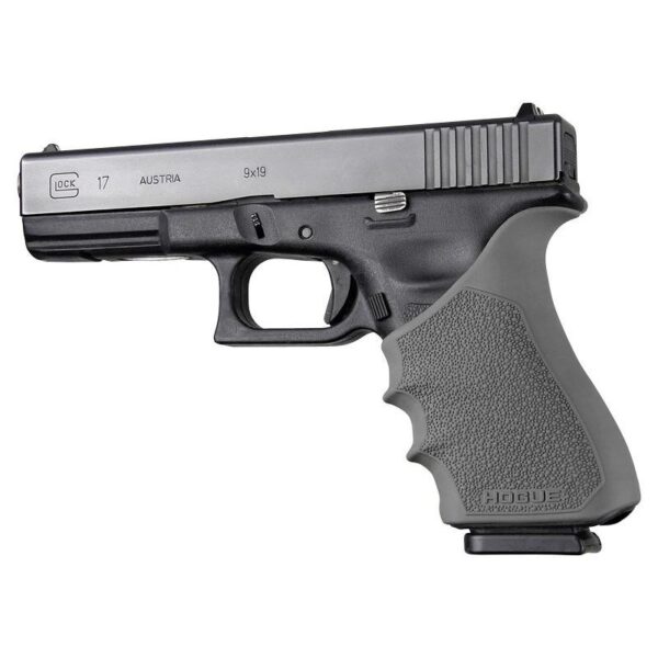 https3A2F2Fmedia.chattanoogashooting.com2Fimages2Fproduct2FHA170322FHA17032-1 Hogue HandAll Beavertail Handgun Grip Sleeve for Glock 17 Gen 3-4 Slate Grey