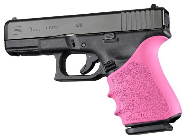 https3A2F2Fmedia.chattanoogashooting.com2Fimages2Fproduct2FHA170572FHA17057 Hogue HandAll Beavertail Grip Sleeve Glock 19 23 32 38 Gen 1-2-5 Pink