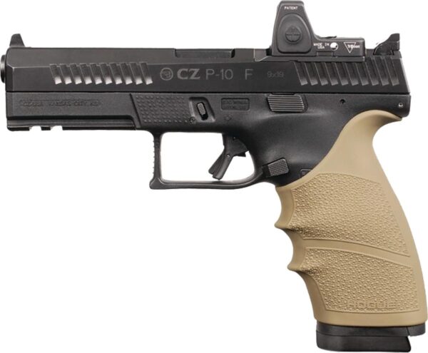 Hogue HandAll Beavertail Grip Sleeve CZ P-10 Full Size 9mm – FDE