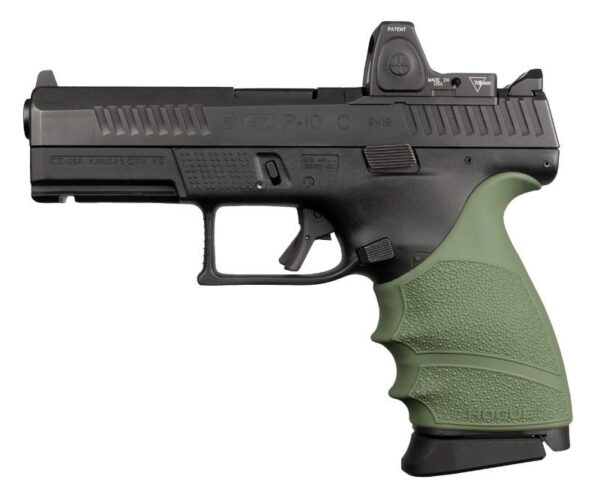https3A2F2Fmedia.chattanoogashooting.com2Fimages2Fproduct2FHA178112FHA17811 Hogue HandAll Beavertail Grip Sleeve CZ P-10 Compact 9mm – OD Green