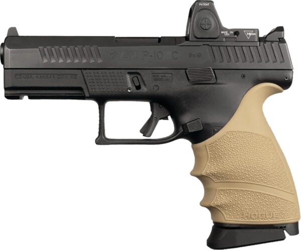 https3A2F2Fmedia.chattanoogashooting.com2Fimages2Fproduct2FHA178132FHA17813 Hogue HandAll Beavertail Grip Sleeve CZ P-10 Compact 9mm – FDE