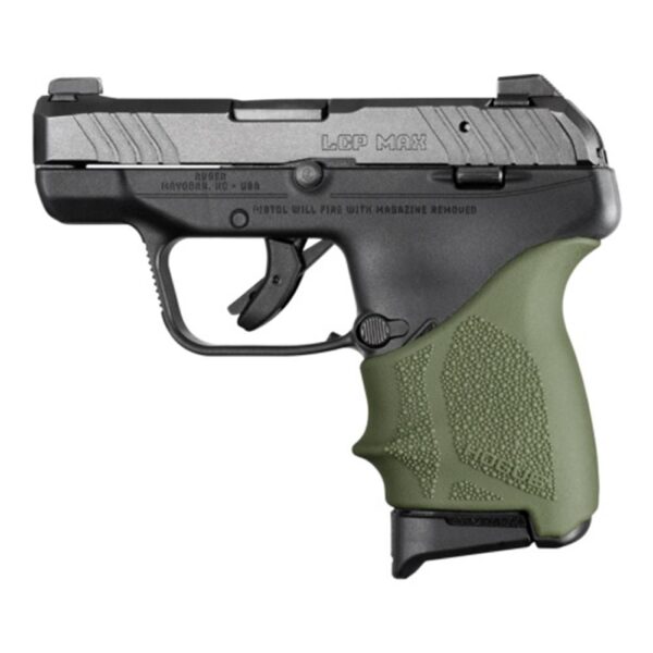 https3A2F2Fmedia.chattanoogashooting.com2Fimages2Fproduct2FHA181312FHA18131-1 Hogue HandAll Beavertail Grip Sleeve Ruger LCP Max OD Green