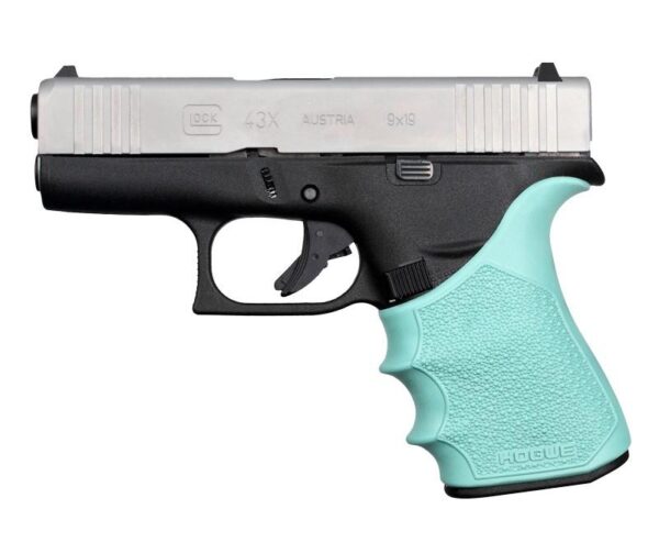 https3A2F2Fmedia.chattanoogashooting.com2Fimages2Fproduct2FHA182142FHA18214 Hogue HandAll Beavertail Grip Sleeve Glock 43X 48 – Aqua