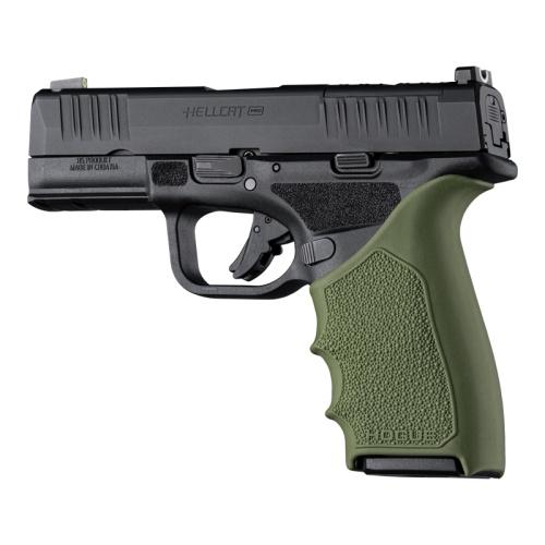 https3A2F2Fmedia.chattanoogashooting.com2Fimages2Fproduct2FHA183212FHA18321-1 Hogue HandAll Beaver Tail Handgun Grip Sleeve Springfield Armory Hellcat Pro OD Green