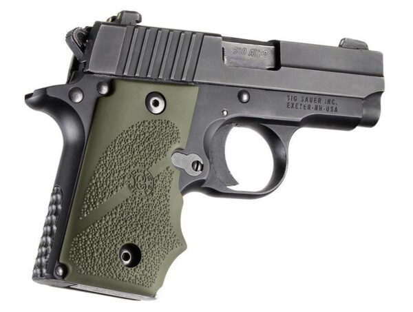 https3A2F2Fmedia.chattanoogashooting.com2Fimages2Fproduct2FHA380012FHA38001 Hogue SIG Sauer P238 Rubber Grip with Finger Grooves OD Green
