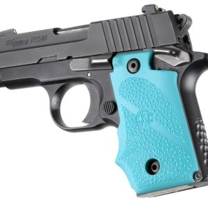 Hogue Rubber Grip with Finger Grooves for SIG Sauer P238 – Aqua