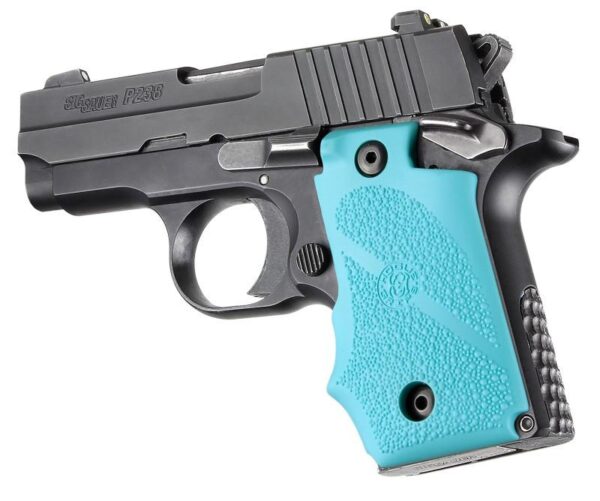https3A2F2Fmedia.chattanoogashooting.com2Fimages2Fproduct2FHA380042FHA38004 Hogue Rubber Grip with Finger Grooves for SIG Sauer P238 – Aqua