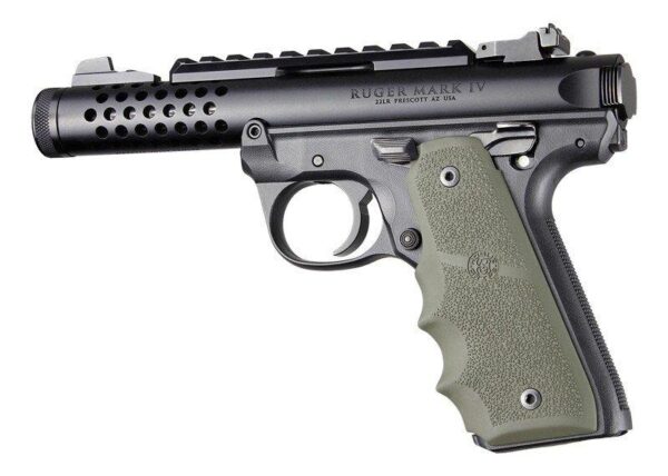 https3A2F2Fmedia.chattanoogashooting.com2Fimages2Fproduct2FHA790812FHA79081 Ruger 22/45 MKIV Rubber Grip with Finger Grooves OD Green