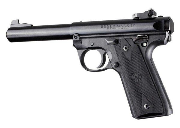 https3A2F2Fmedia.chattanoogashooting.com2Fimages2Fproduct2FHA790902FHA79090 Ruger 22/45 MKIV Rubber Grip Panels Checkered W/Diamonds Black