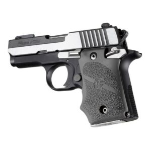 https3A2F2Fmedia.chattanoogashooting.com2Fimages2Fproduct2FHA980822FHA98082-1 Hogue Rubber Handgun Grips with Finger Grooves Slate Grey for Sig Sauer P938