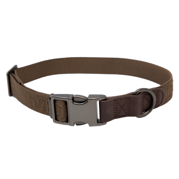 MoMarsh Adjustable Dog Collar 15″-23″ Chocolate Brown