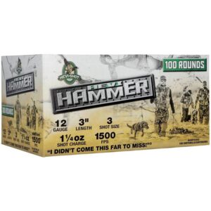 Hevi-Shot HEVI-Hammer Shotshells 12ga 3″ 1-1/4oz 1500 fps #3 100/ct
