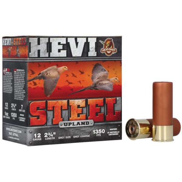 https3A2F2Fmedia.chattanoogashooting.com2Fimages2Fproduct2FHVHS612252FHVHS61225 HEVI-Shot Hevi-Steel Upland Shotshells 12ga 2-3/4″ 1-1/8oz #5 25/ct