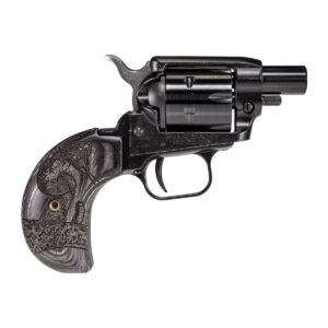 Heritage Barkeep Boot Custom Wood Burnt Snake Handgun 22 LR 6rd Magazine 1.68″ Barrel Black